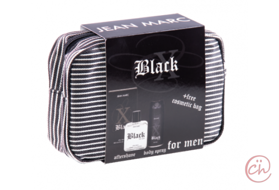 Мъжки подаръчен комплект Афтършейф + Део спрей - BLACK X - Jean Marc